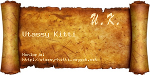 Utassy Kitti névjegykártya
