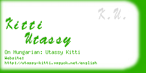 kitti utassy business card